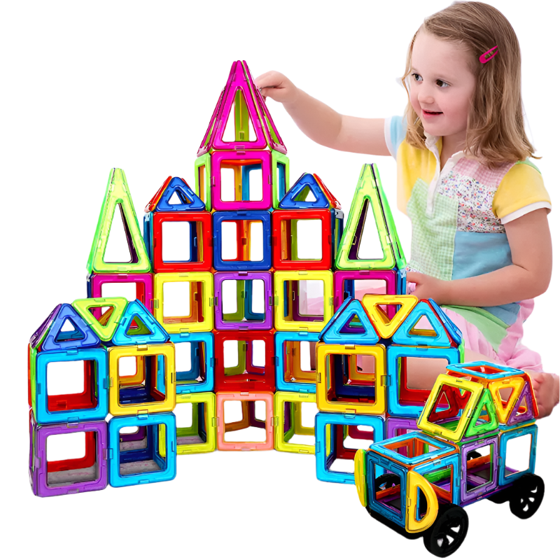 Magnetische Bausteine für Kinder - Kreatives Bau-Set
