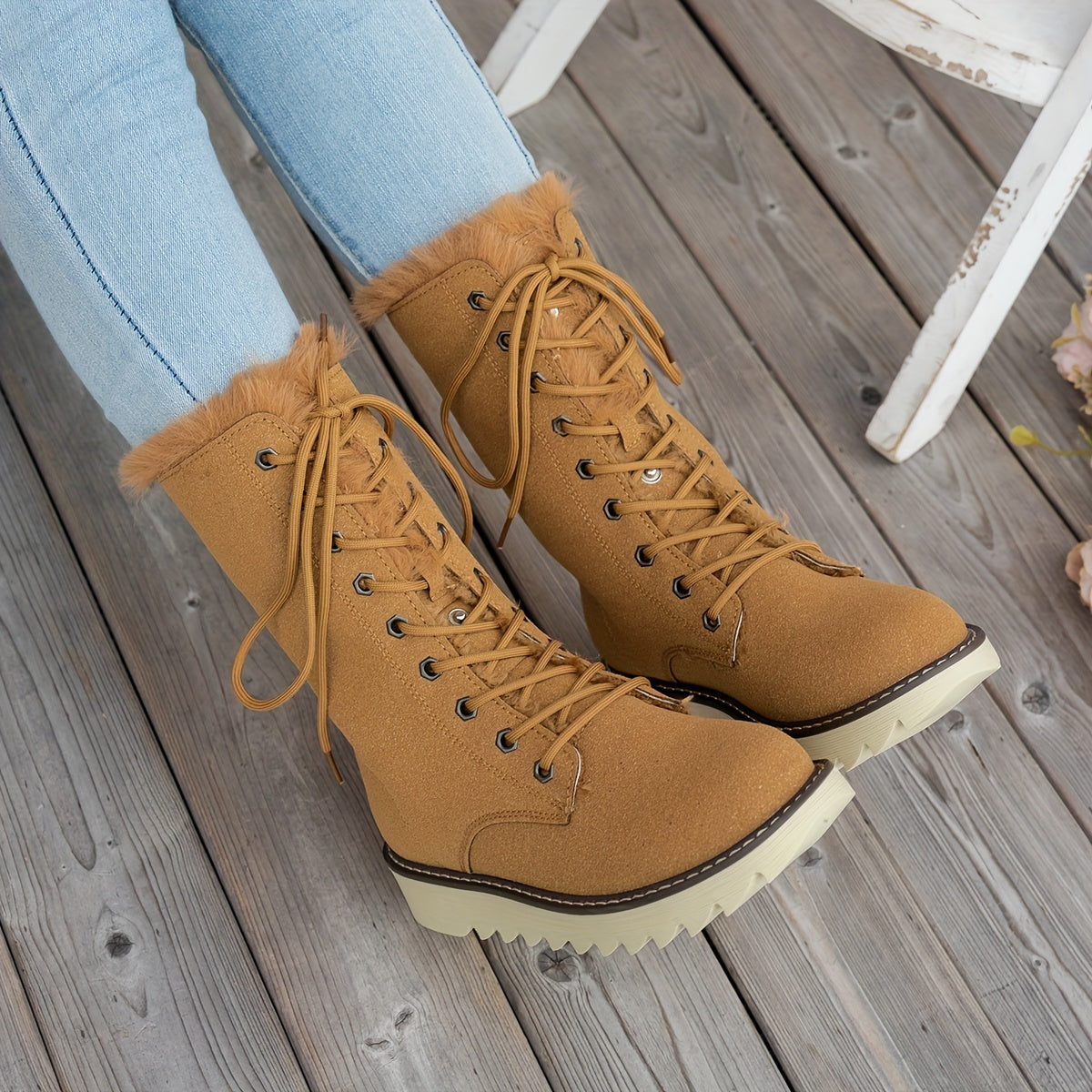 Lieke Winterstiefel mit Schnürung - Für Stil und Wärme