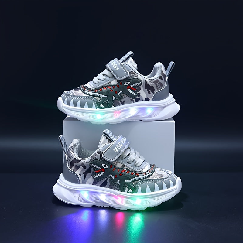 Dinosaurier LED Sneaker für Kinder - Verspielt und beleuchtet für Abenteuer