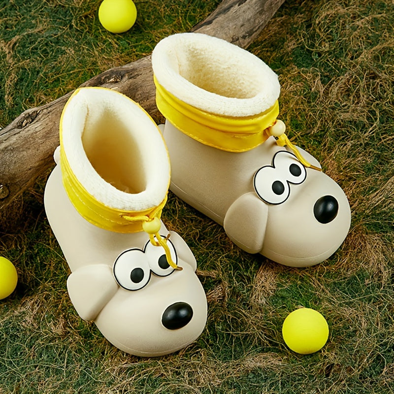 Plüsch Welpen Gummistiefel für Kinder – Warm und verspielt für regnerische Tage