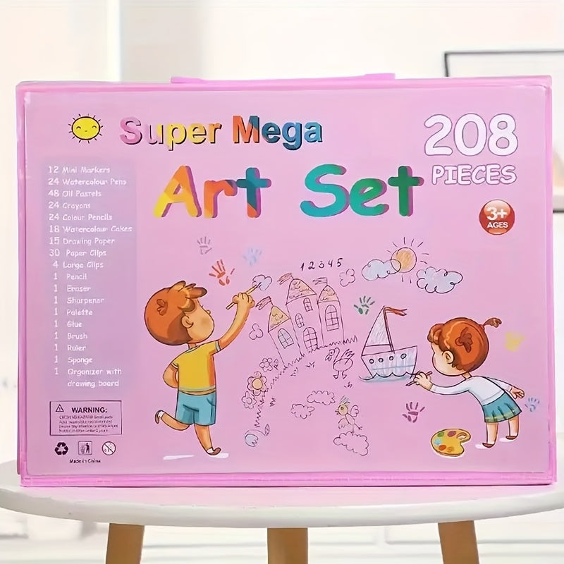 Komplettes 208-teiliges Kunstset – Professionelle Qualität für junge Kreative