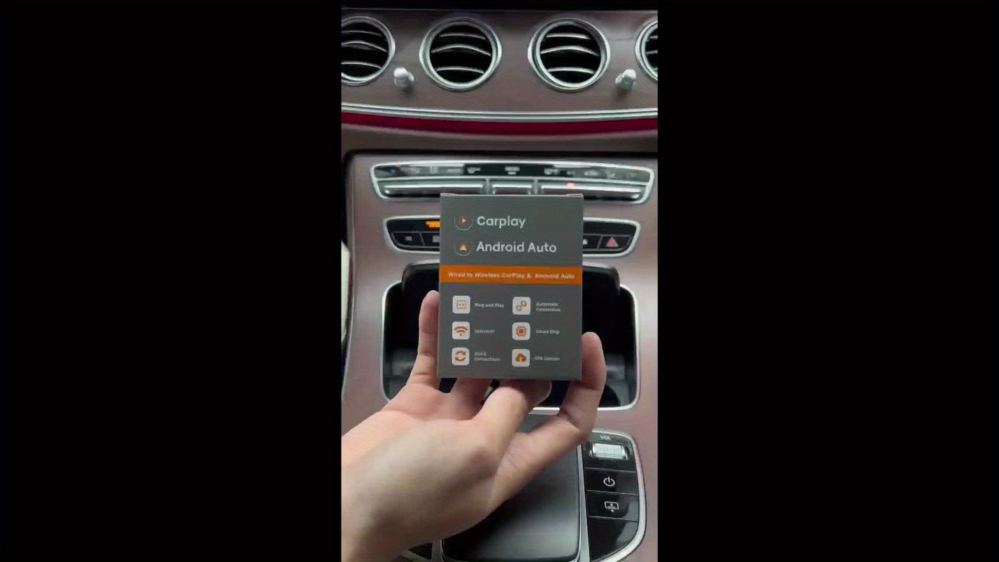 2-in-1 Drahtloser CarPlay & Android Auto Adapter – Plug & Play Schnell Verbunden