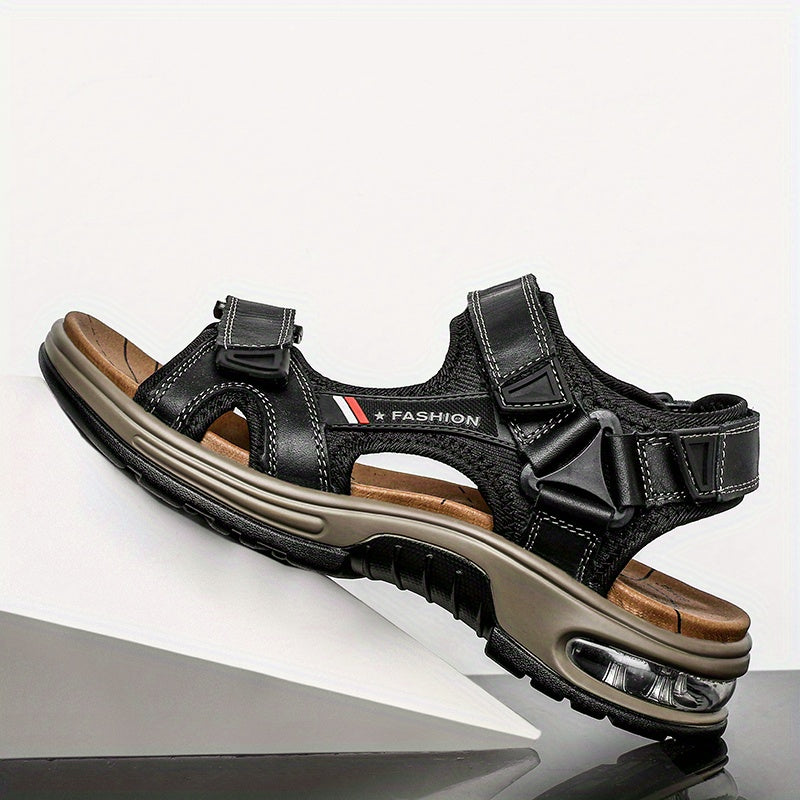 Premium Herren Leder Sandalen – Verstellbar und Mit Dämpfung