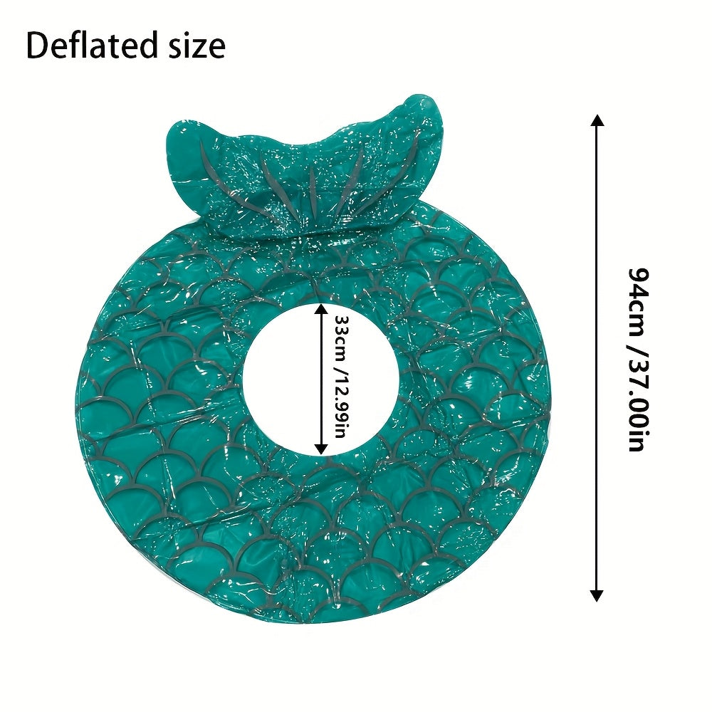 Mermaid Scale Aufblasbarer Pool Float – Ergonomisches Design mit Kissen