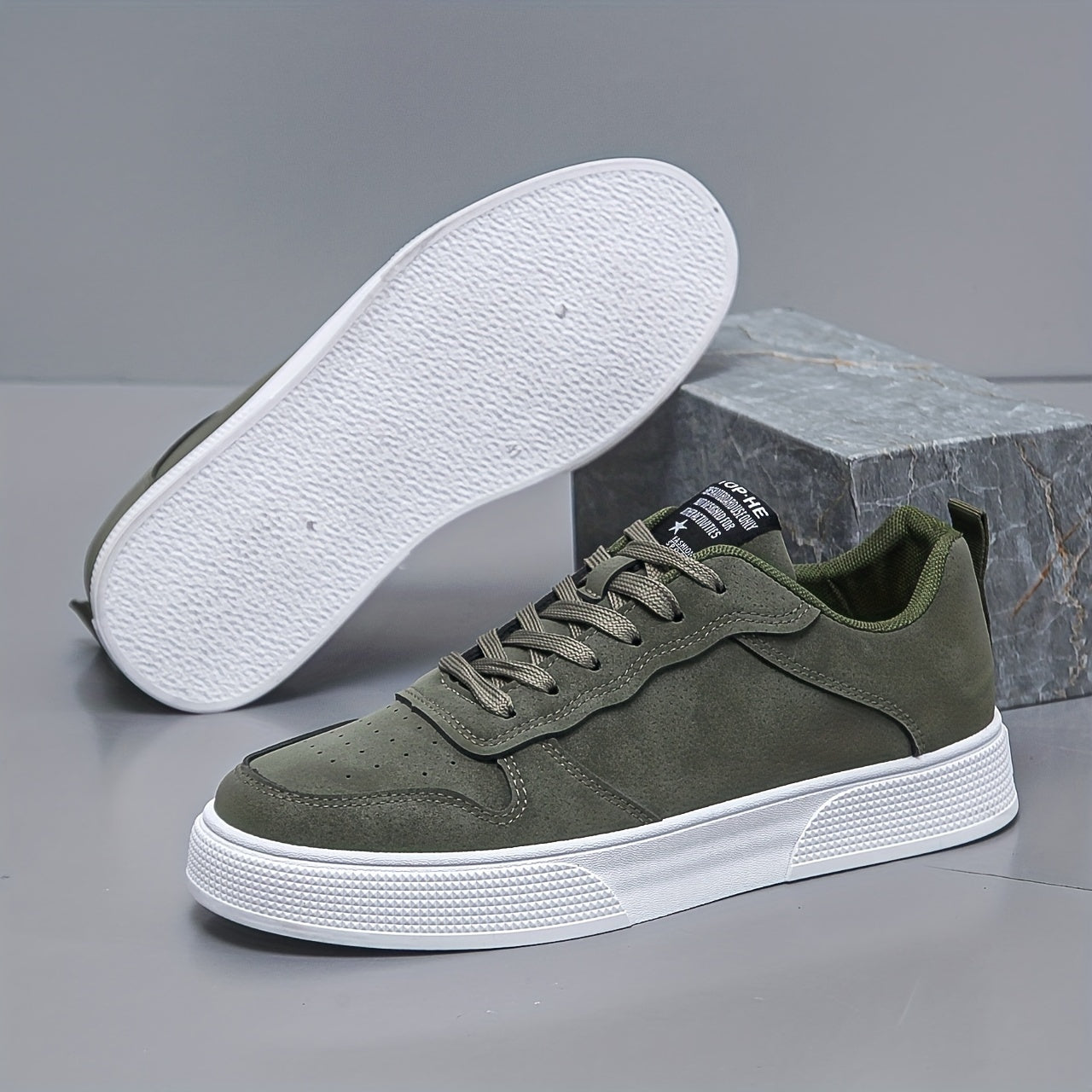 Herren Sneaker mit niedrigem Schaft – Bequem und langlebig mit weißer PVC-Sohle