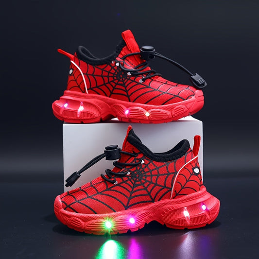 Spider-Web LED Sneakers - Strahlende Abenteuer für Kinder