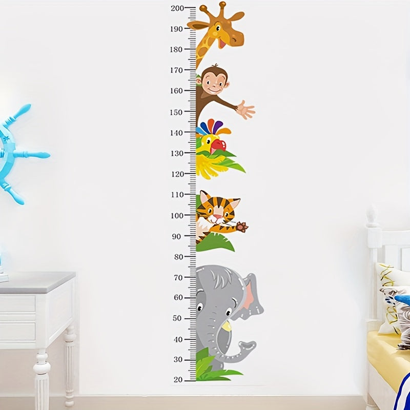 Tier-Wachstumsmaß Wandsticker – Verspielte Messung für Kinder