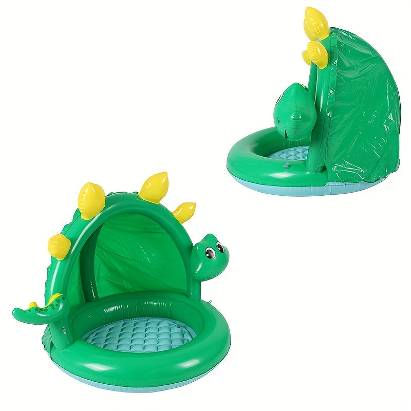 Aufblasbarer Dinosaurierpool für Babys – Mit Sonnenschutz und verspieltem Design