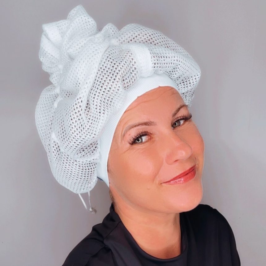 Net Plopping Cap – Bequem und Effizient Trocknen für Lockiges Haar