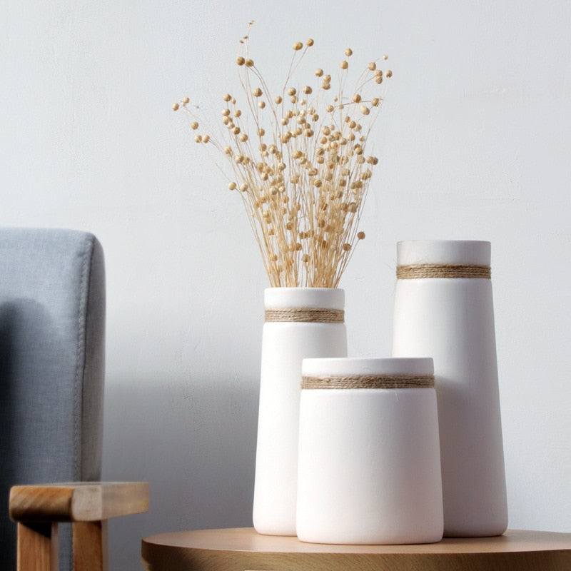 Natürliche Jute-Vase – Stilvolle Dekoration für Zuhause