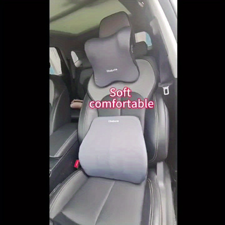 Ergonomisches Autositzkissen-Set – Memory Foam Lenden- und Nackenstütze