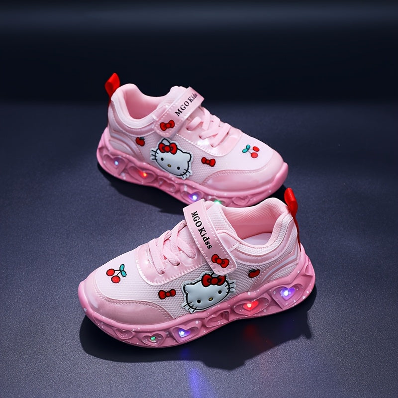 Leuchtende Hello Kitty Sneakers – Atmungsaktive und Gepolsterte Spaßschuhe