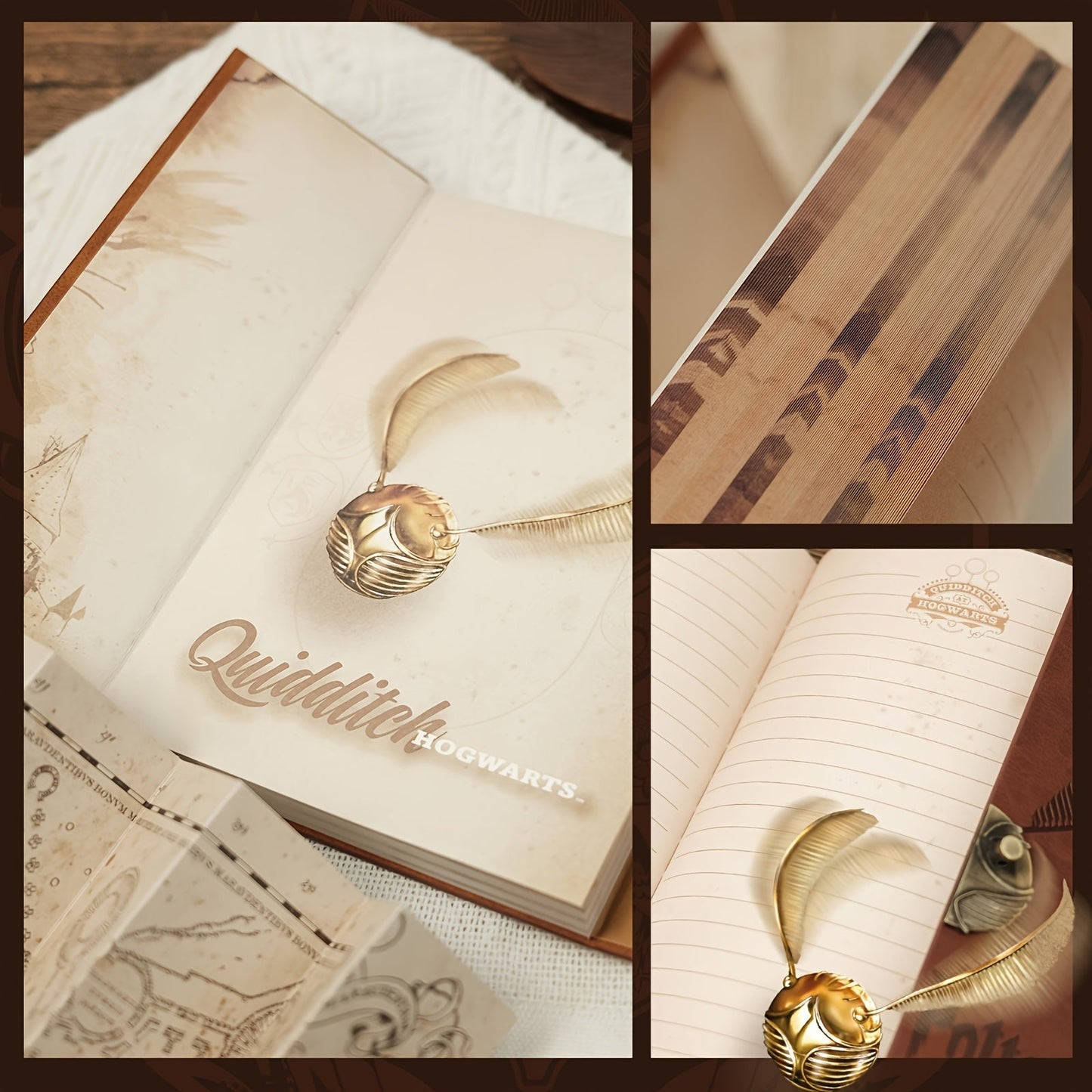 Magisches Hardcover Notizbuch mit Goldener Kugel – Perfekt für Tagebücher und Notizen