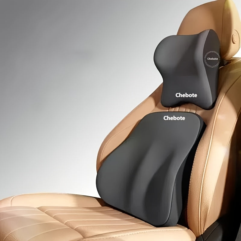Ergonomisches Autositzkissen-Set – Memory Foam Lenden- und Nackenstütze