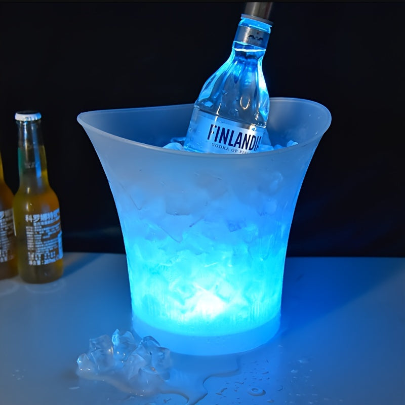 5L LED-Beleuchteter Eiseimer – Perfekt für Champagner und Bier