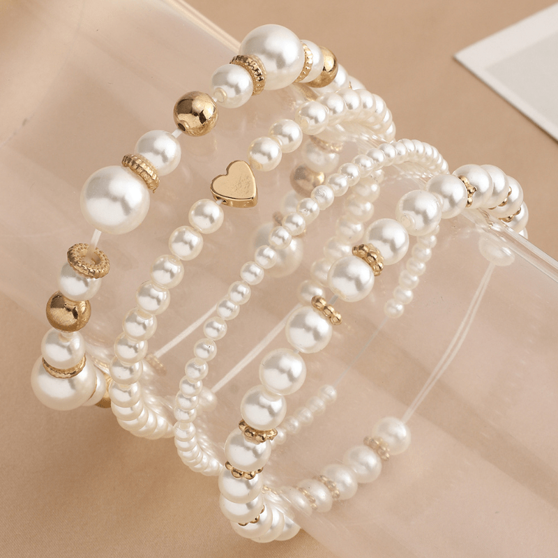 Elegante Perlenarmband-Set für Damen
