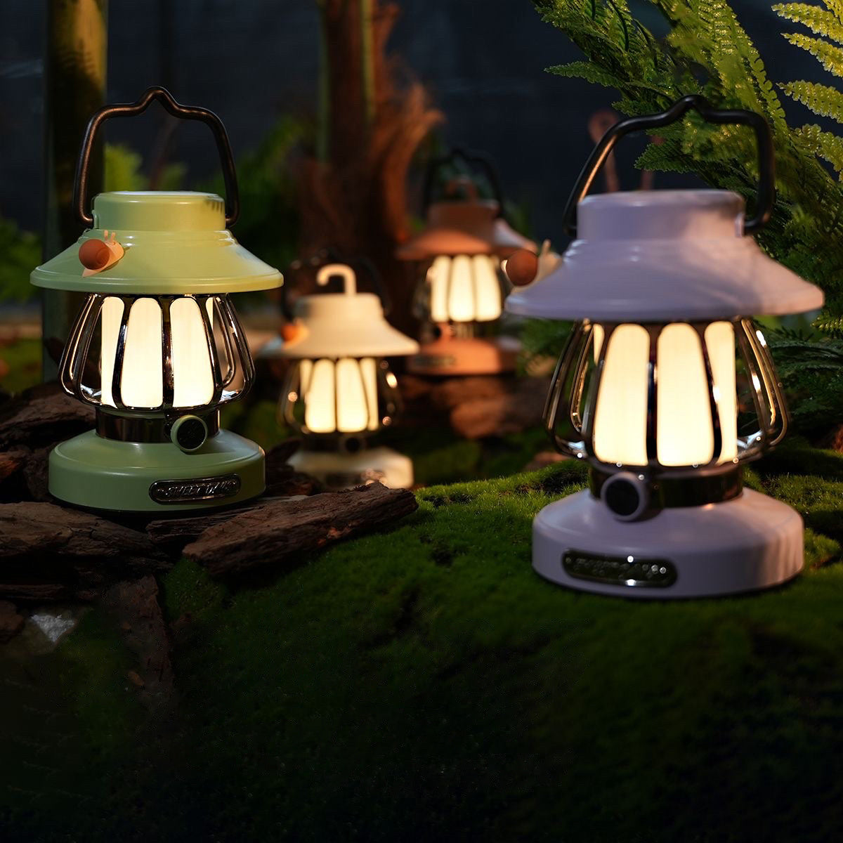 SnailGlow Tragbare Campinglampe – USB-wiederaufladbare Nachtlampe
