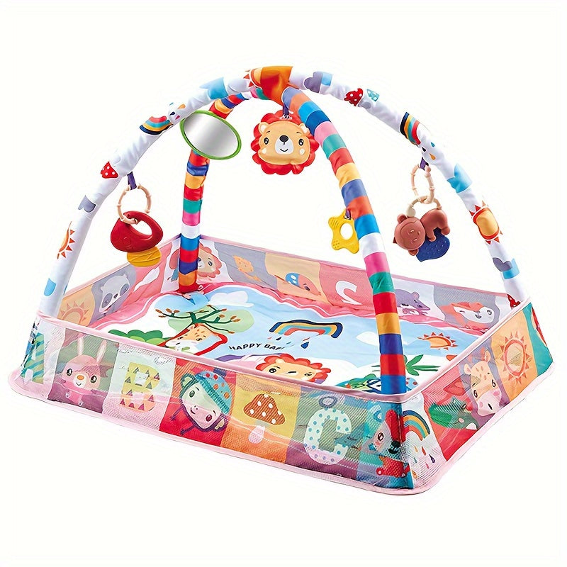 Lustige Spielwiese – Bunte Krabbeldecke mit Zubehör für Babys