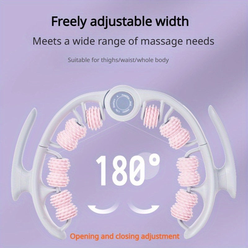 FlexiRoller 14-Rollen Massageroller – Tiefe Muskelentspannung mit Beinklemme