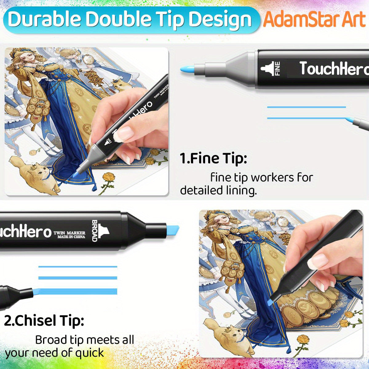 TouchHero 168 Farben Alkoholmarker Set – Professionell und Vielseitig