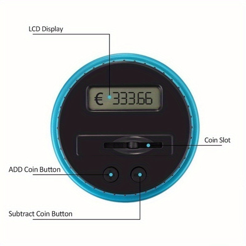 Digitale Münzzählspardose - Mit LCD-Display für automatische Zählung und große Kapazität
