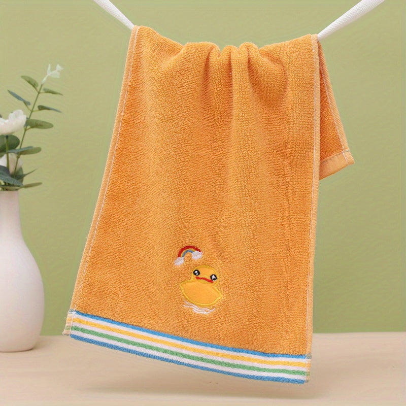 Niedliche Cartoon Bestickte Kleine Handtücher – Weiches Baumwoll-Set mit 4 Stück