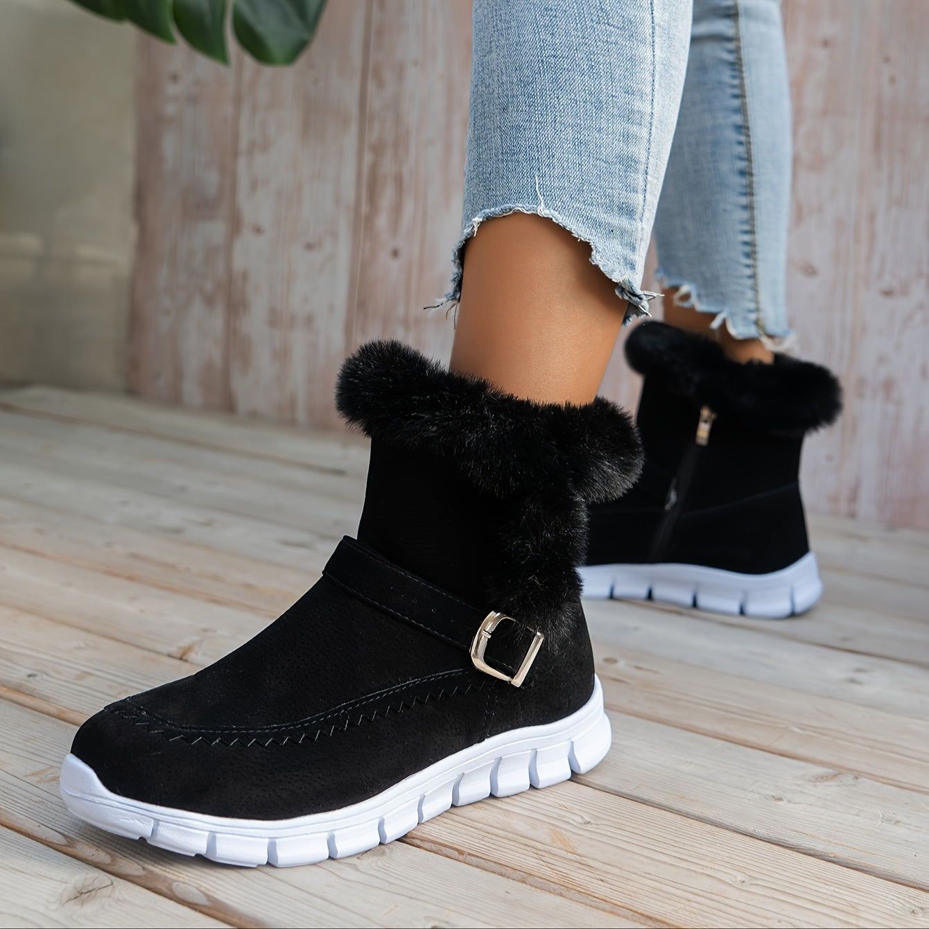 Warme Samt-Schneestiefel für Damen – Komfortabel und Stilvoll