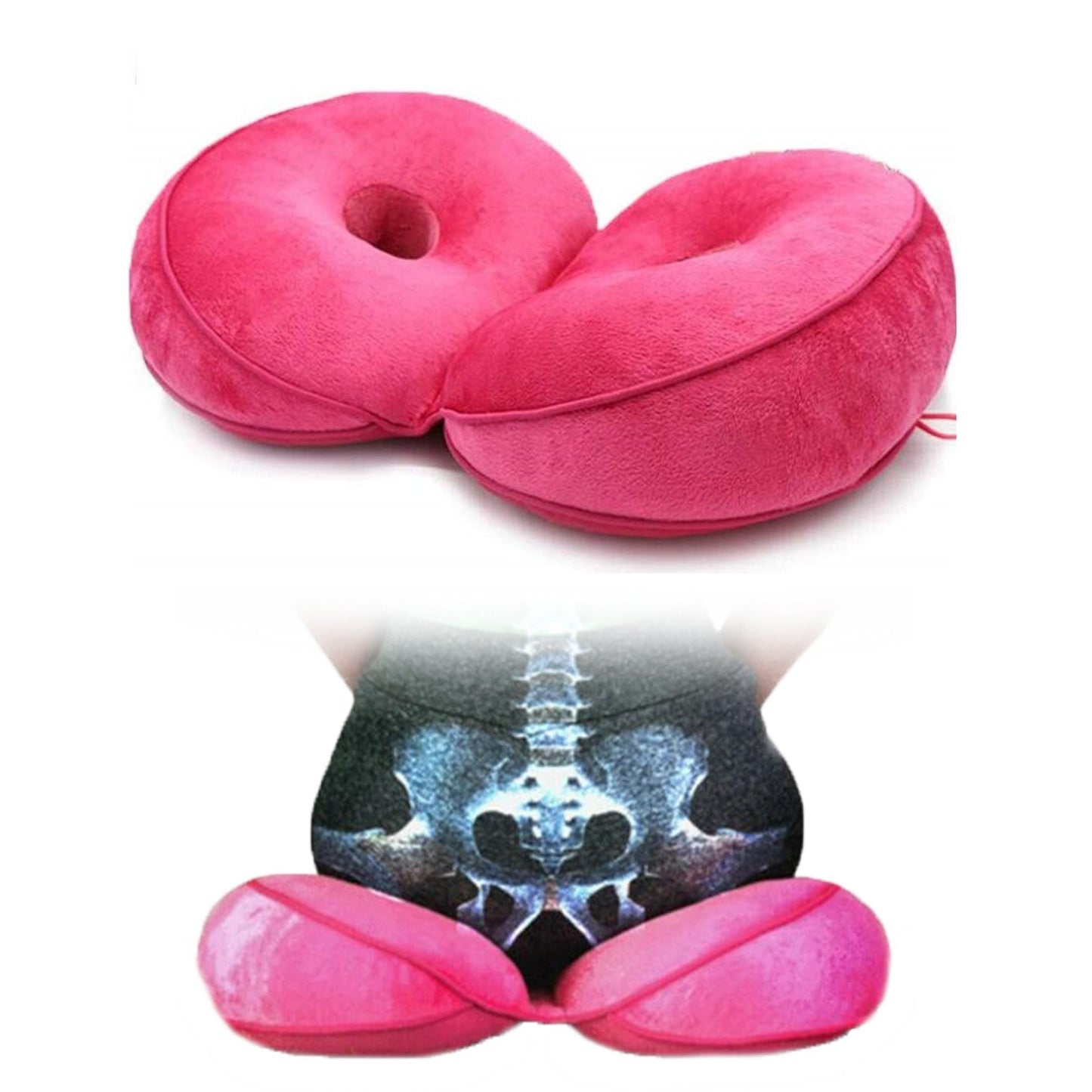 DualComfort Sitzkissen – Ergonomische Unterstützung für Rücken und Hüften