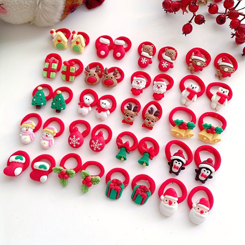 Festliches Weihnachts-Haarband Set für Kinder – 10 Stück für Märchenhafte Stylings