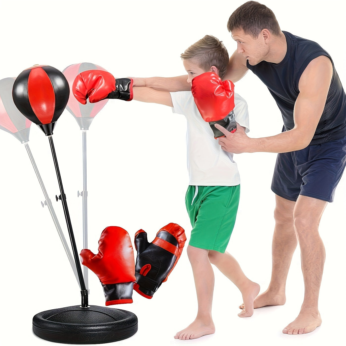 Junior Boxsack – Verstellbarer Boxsack mit Handschuhen für Kinder