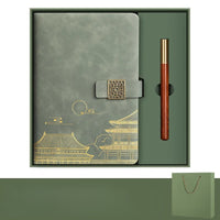 15018-A5-Matcha Grün (2-teiliges Set Notizbücher + Stift)