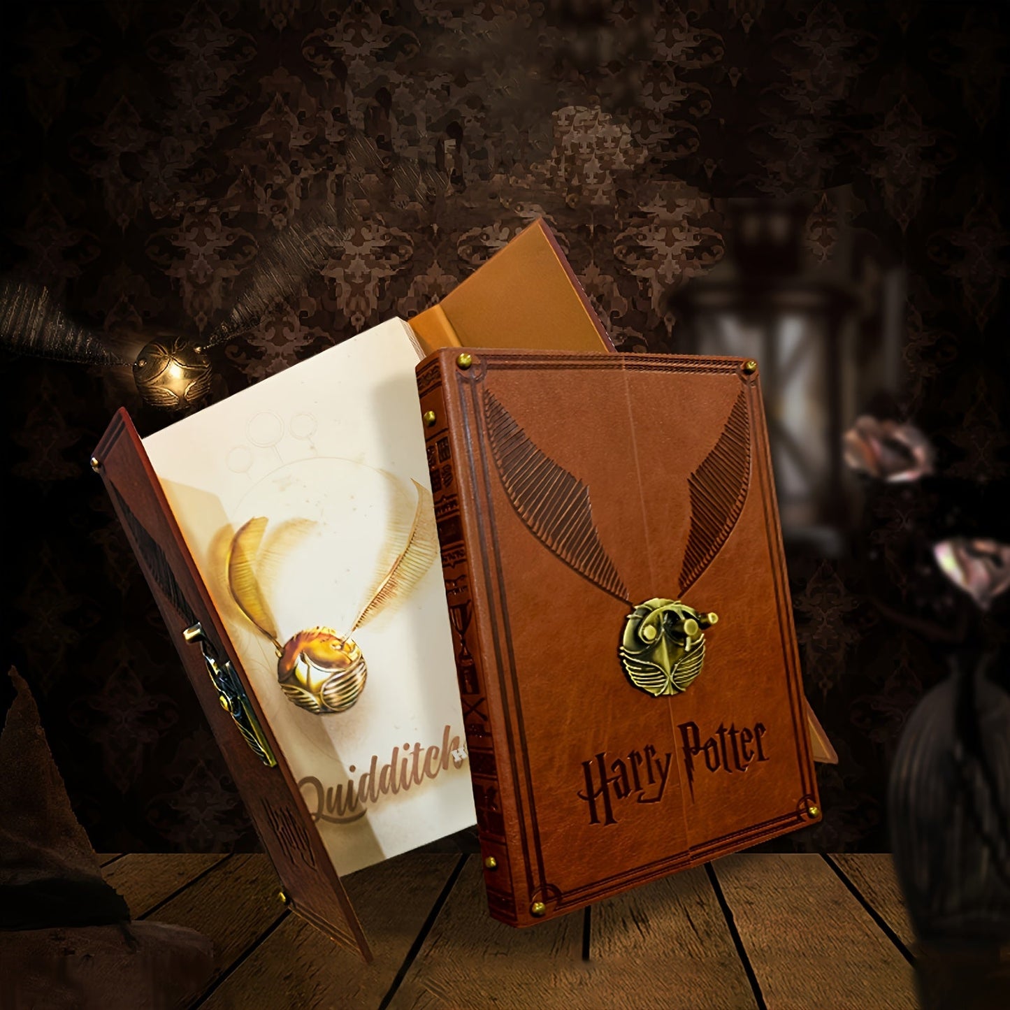 Magisches Hardcover Notizbuch mit Goldener Kugel – Perfekt für Tagebücher und Notizen