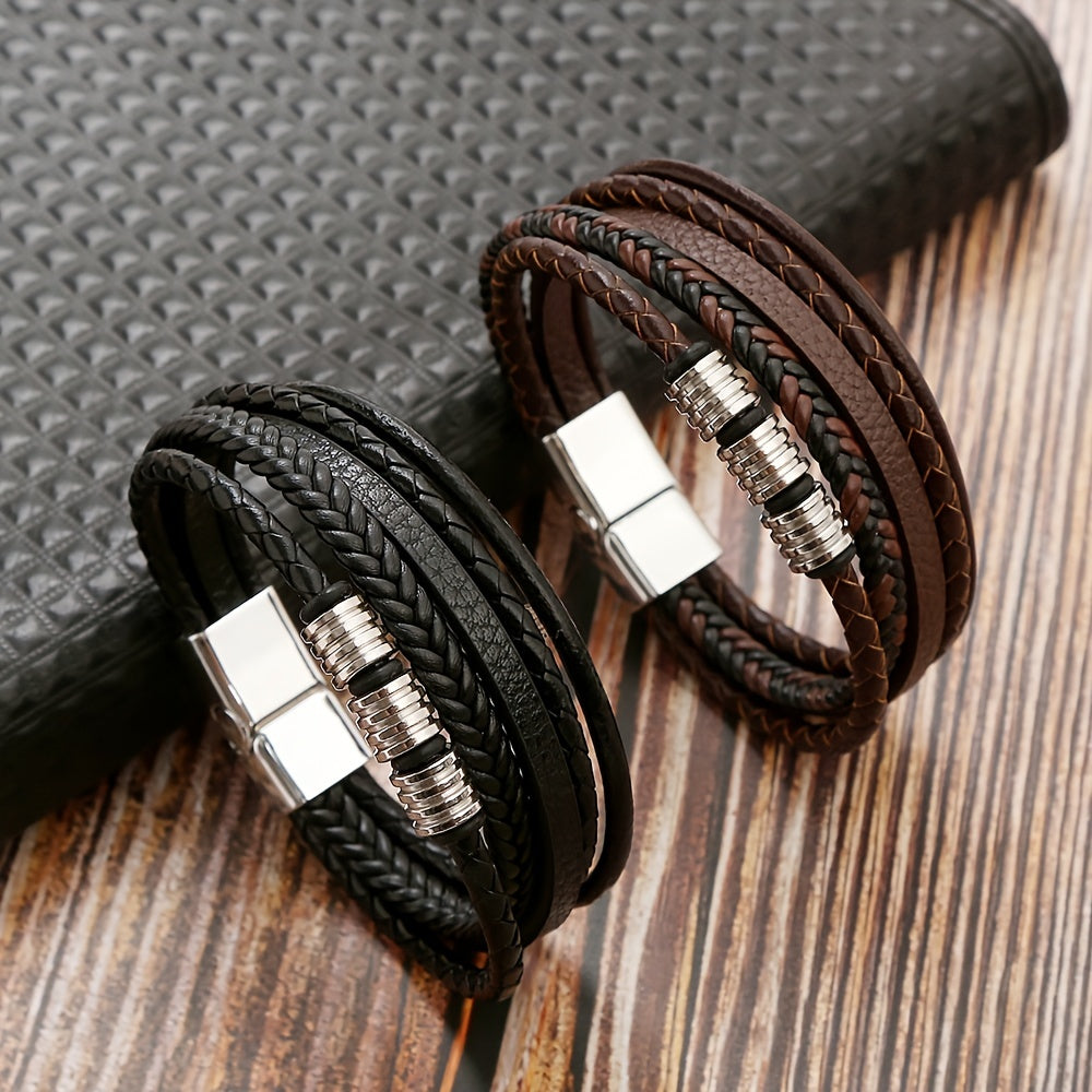 Edles Geflochtenes Lederarmband – Für den stilvollen Mann