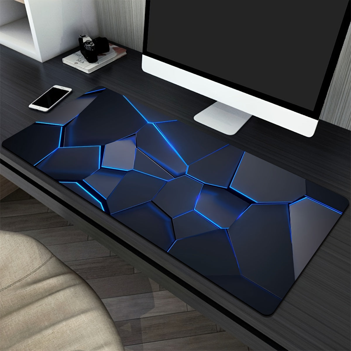 Geometrische Gamer-Matte - Stilvoll, Langlebig und Rutschfest für Ein Perfektes Spielerlebnis