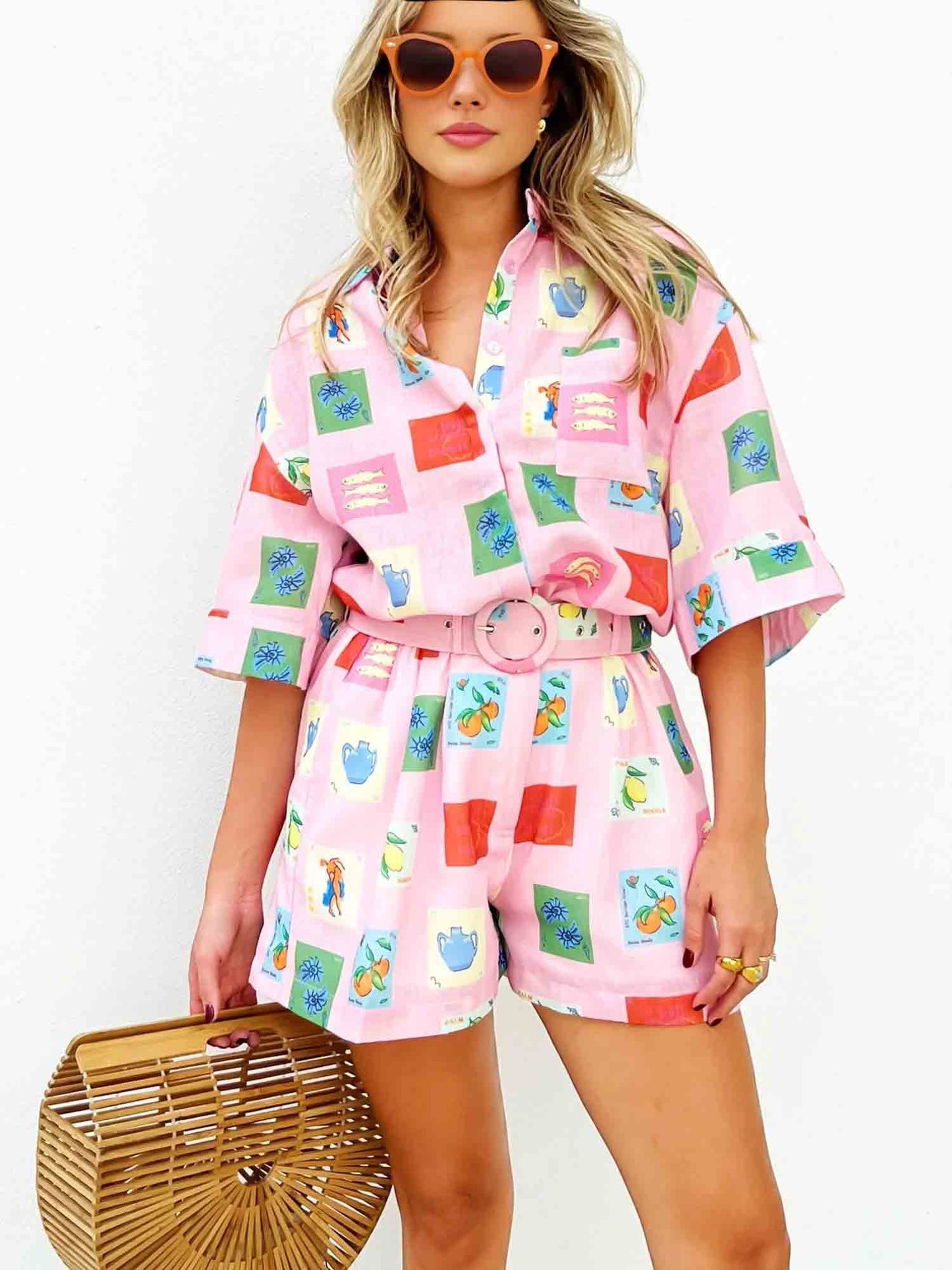 SommerBrise Set – Fröhliches Top & Shorts Combo