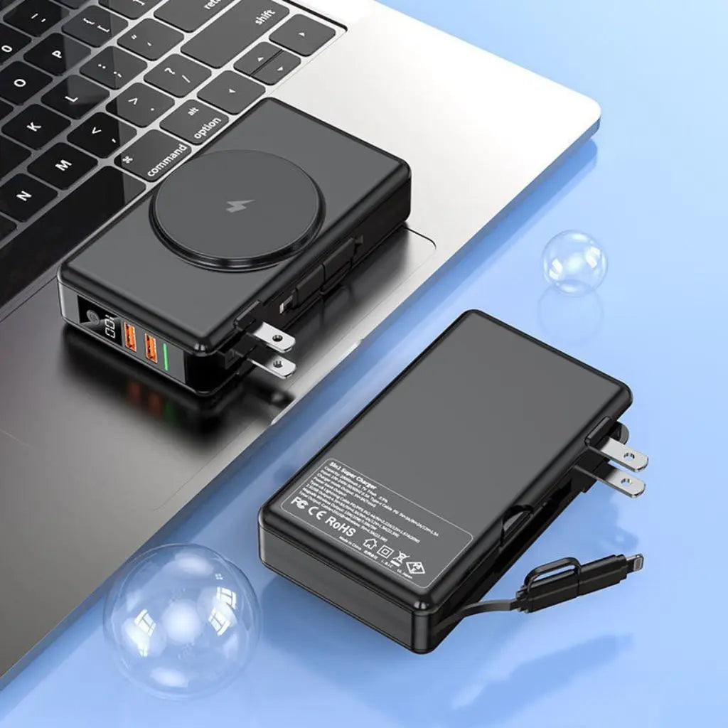 EnergieMate 5-in-1 Powerbank – Schlanker Reisebegleiter mit 15.000mAh