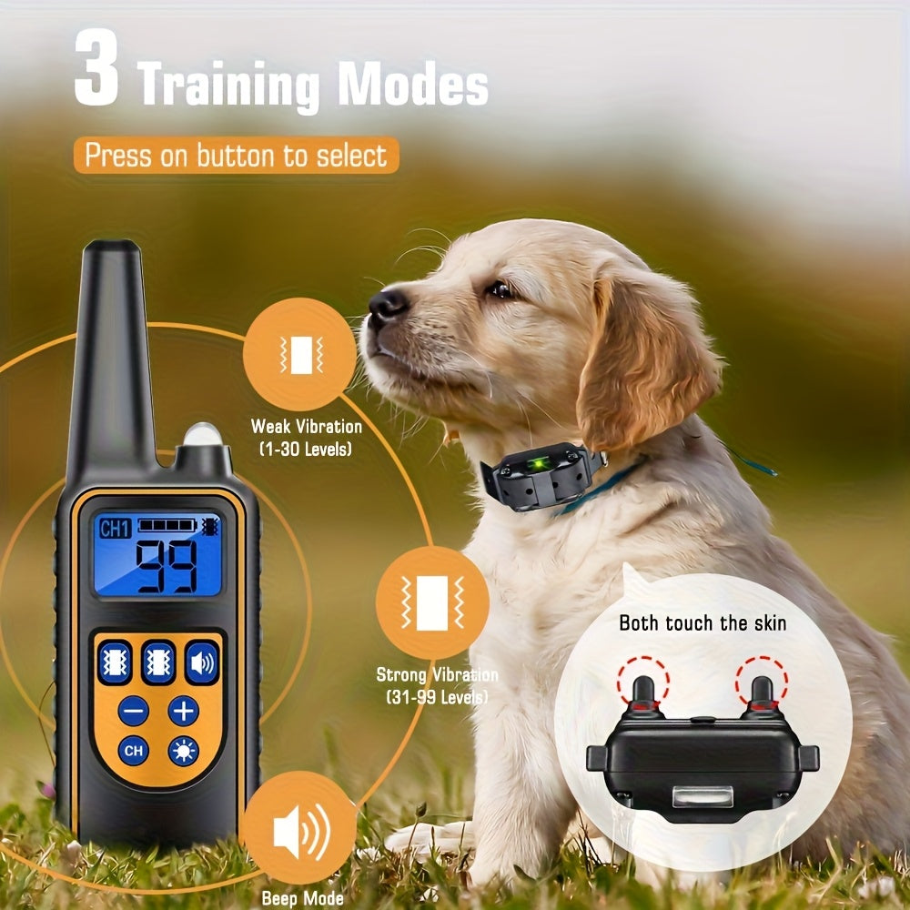 Smart Trainer Pro – Wiederaufladbarer Fernhundehalsband mit Piepton & Vibration