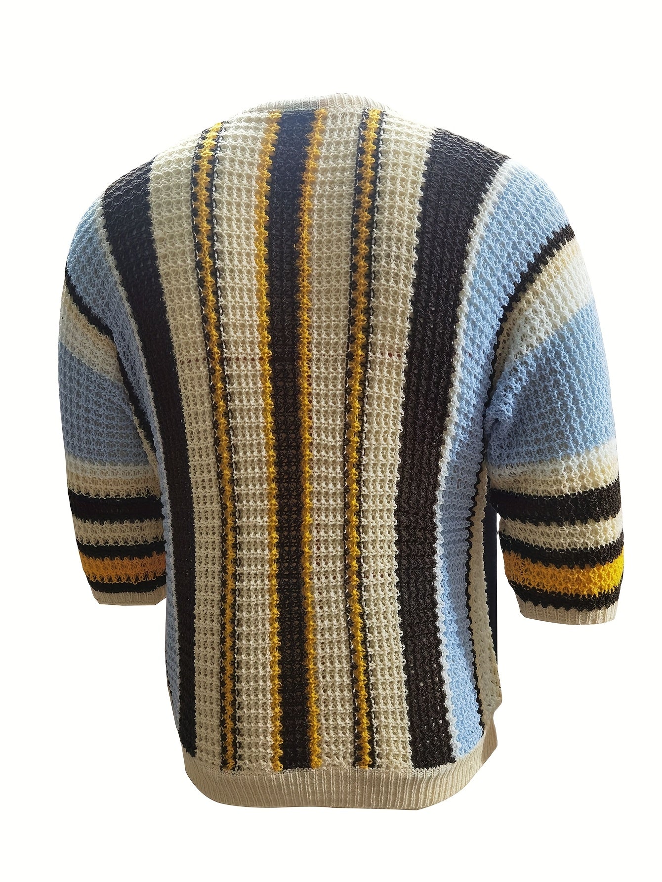 Lässiger Streifen Strickpullover – Bequem und Luftig