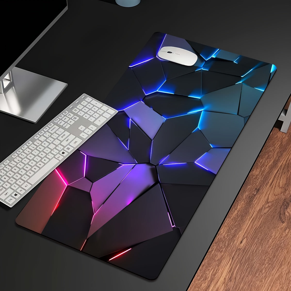 Geometrische Gamer-Matte - Stilvoll, Langlebig und Rutschfest für Ein Perfektes Spielerlebnis