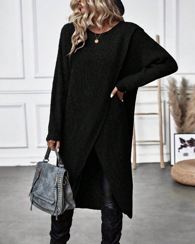 Lotte Asymmetrisches Strickkleid – Elegant und Bequem