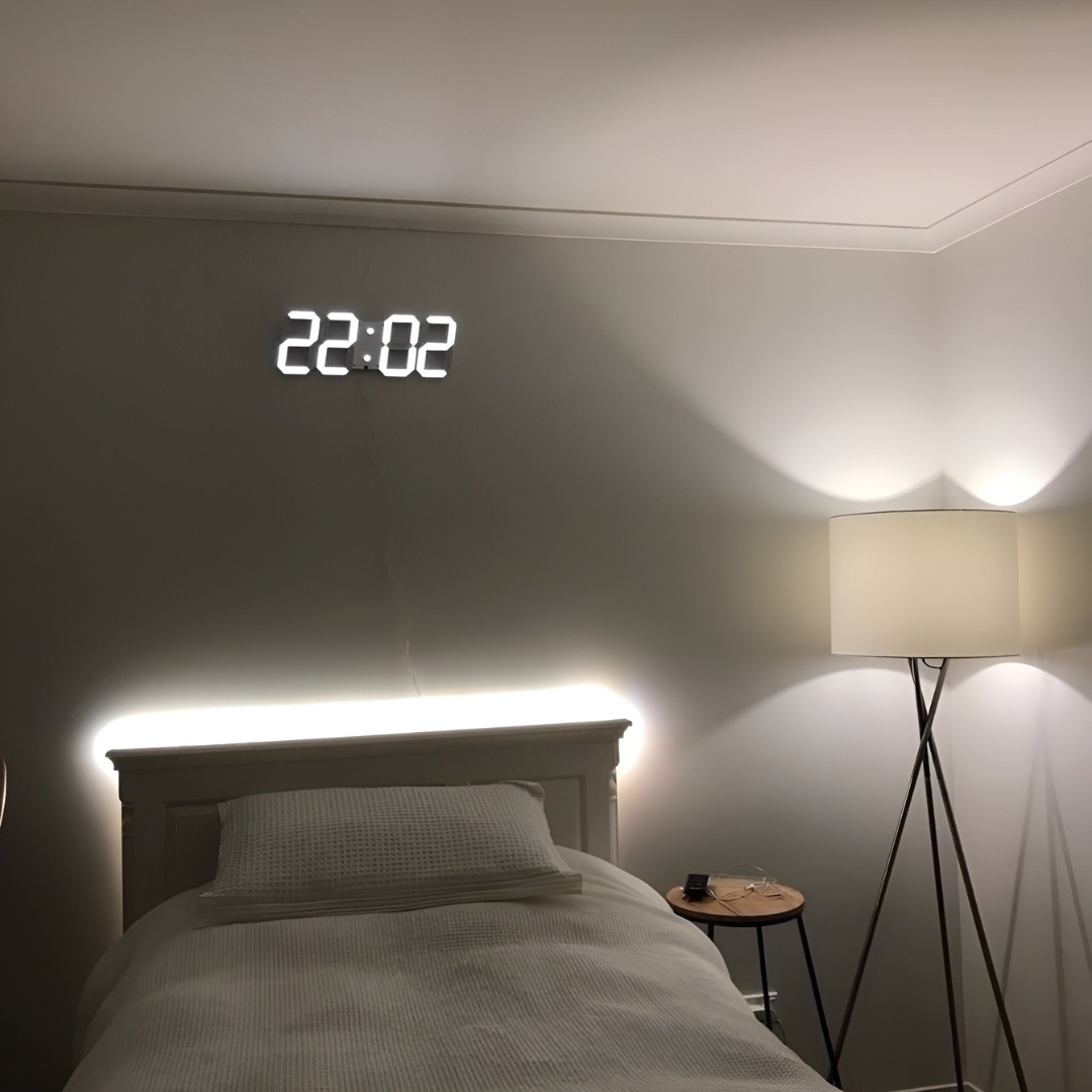 Futuristische LED-Wanduhr – Minimalistisches Design mit intelligenter Zeitanzeige