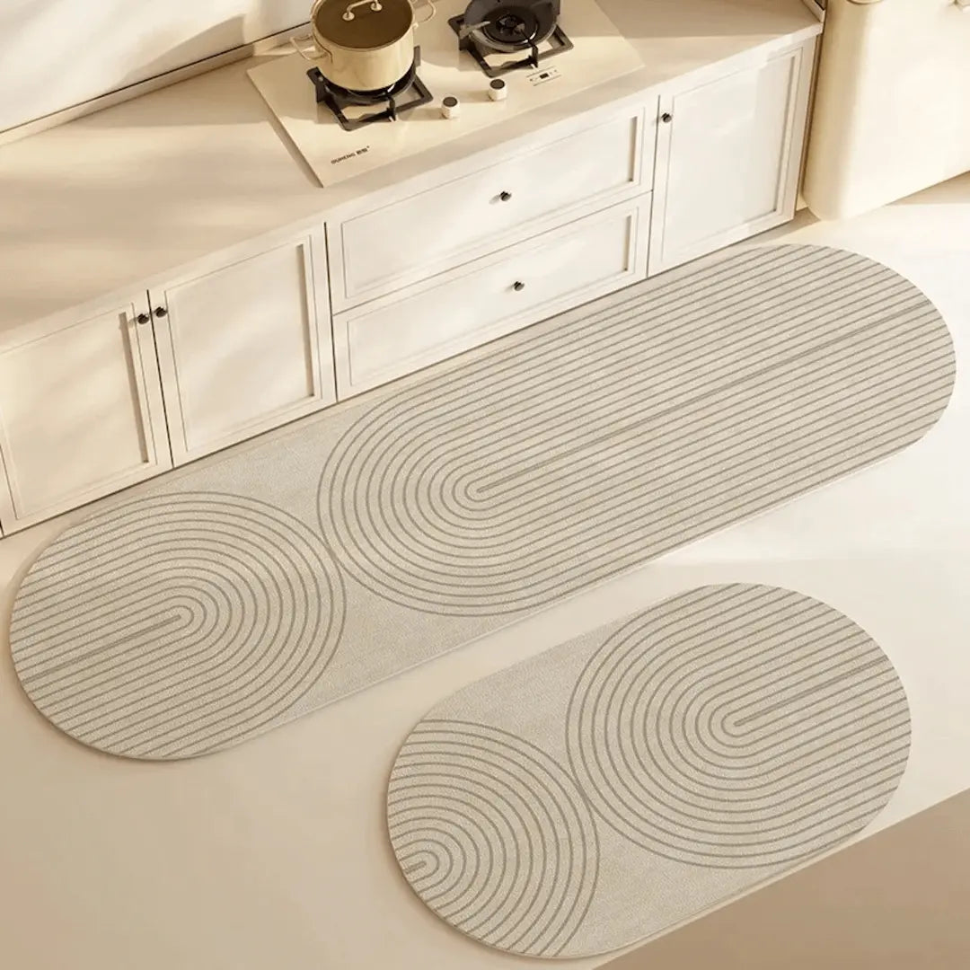 Ovale Küchenmatte – Absorbierend und Rutschfest für Trockene und Sichere Böden