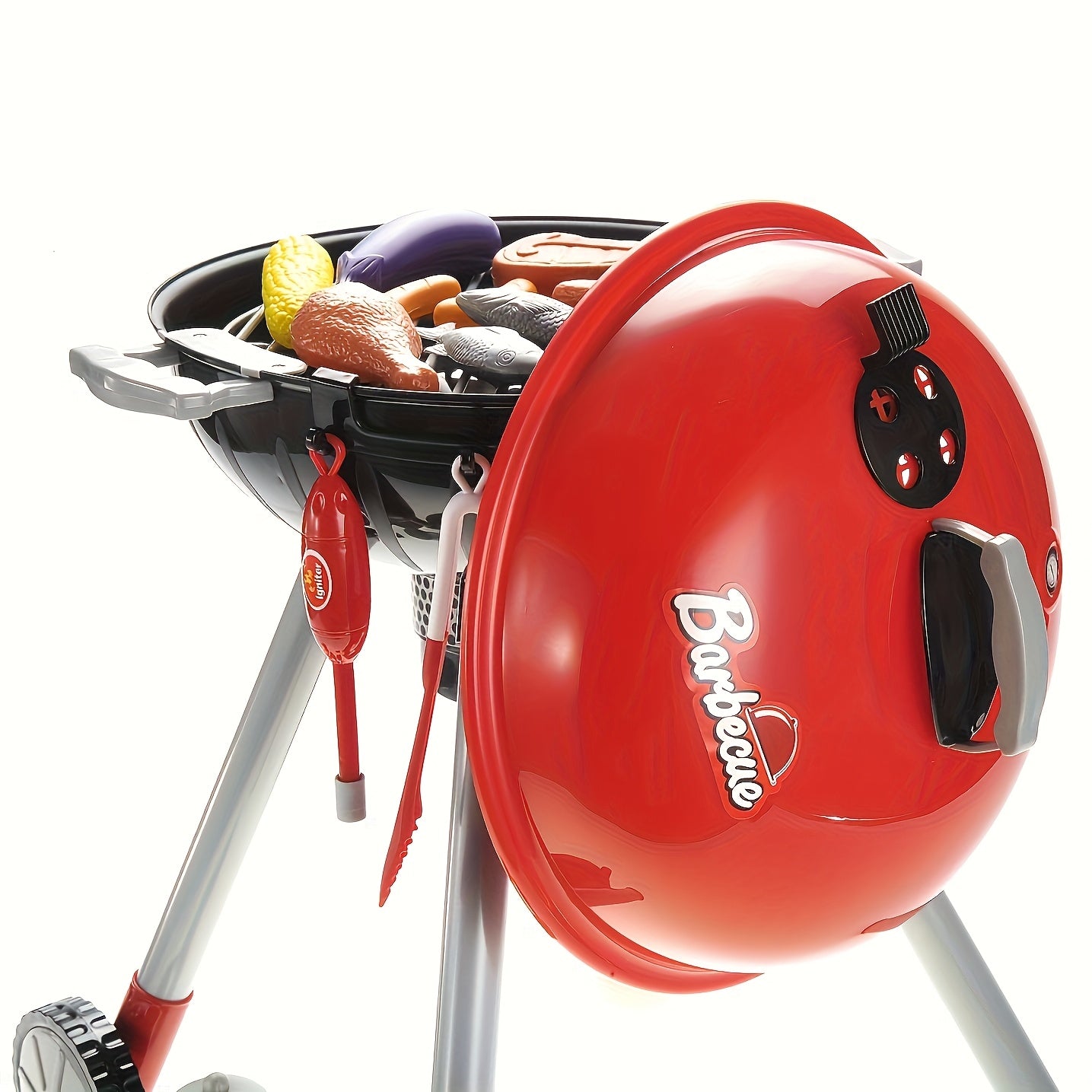 Kinder BBQ Grill Spielset – Drehbare Räder und vollständiges Zubehörset