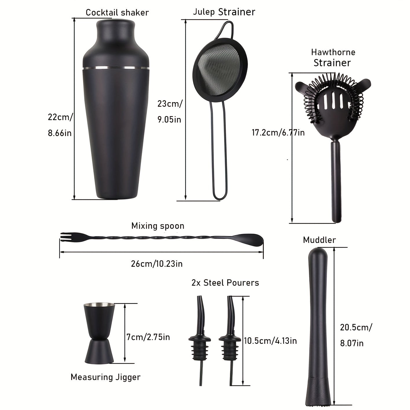 Deluxe Cocktail Set – Professionelle Barzubehör für den Heimgebrauch mit Cocktailrezepten