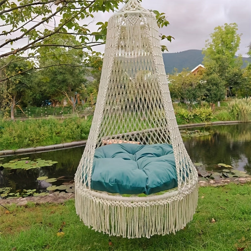 BohoSwing Handgewebter Hängesessel – Entspannte Bohemian-Vibes
