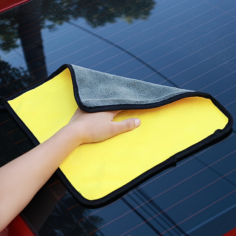 Doppelseitiges Coral-Fleece Auto-Waschhandtuch – Weich und Absorbierend für Glanz