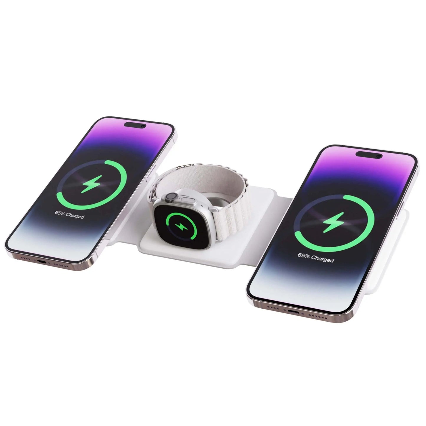 TriCharge Fold – Drahtloses Reise-Ladegerät für iPhone, Watch und AirPods