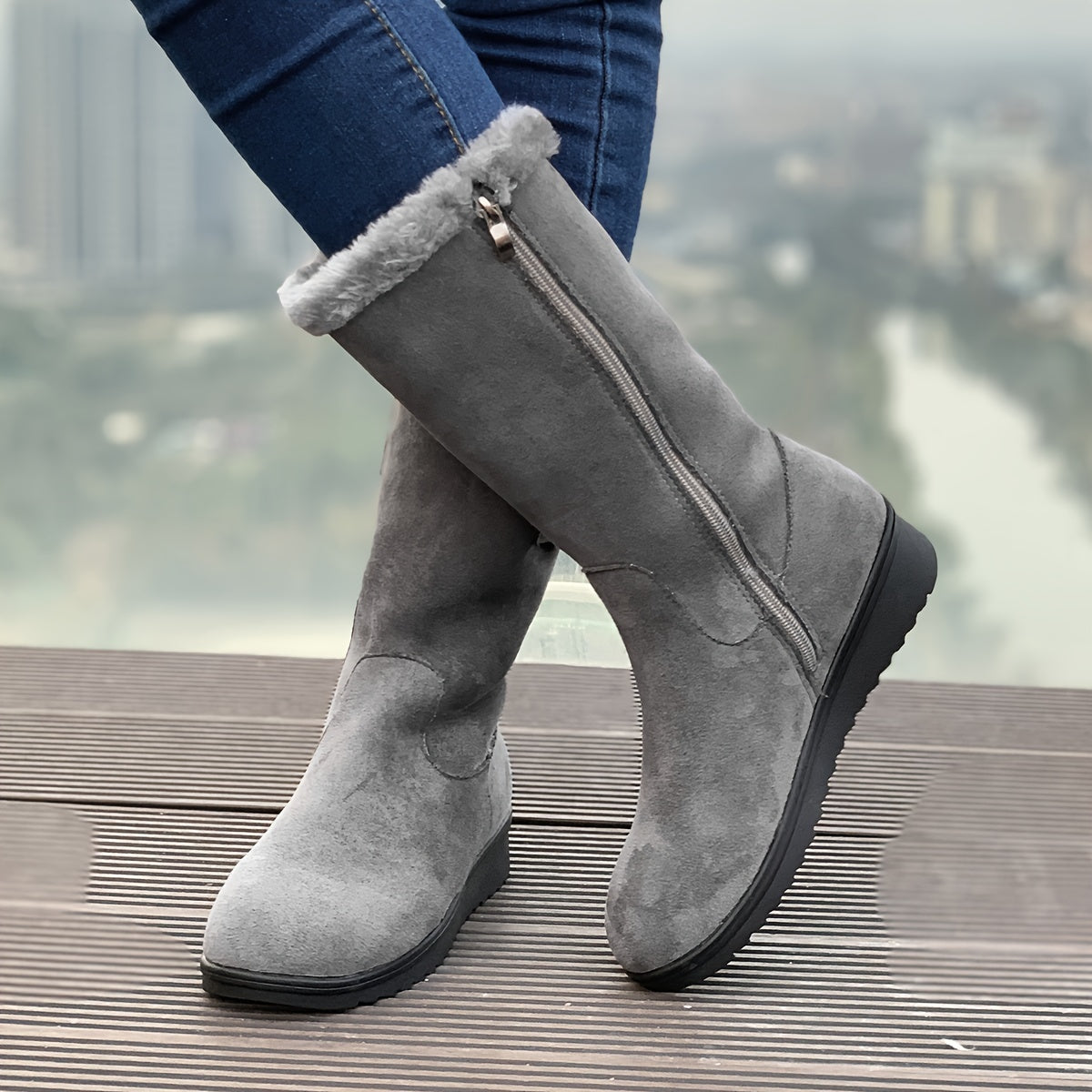 Flauschige Stiefel für Damen - Warm und Stilvoll für kalte Tage