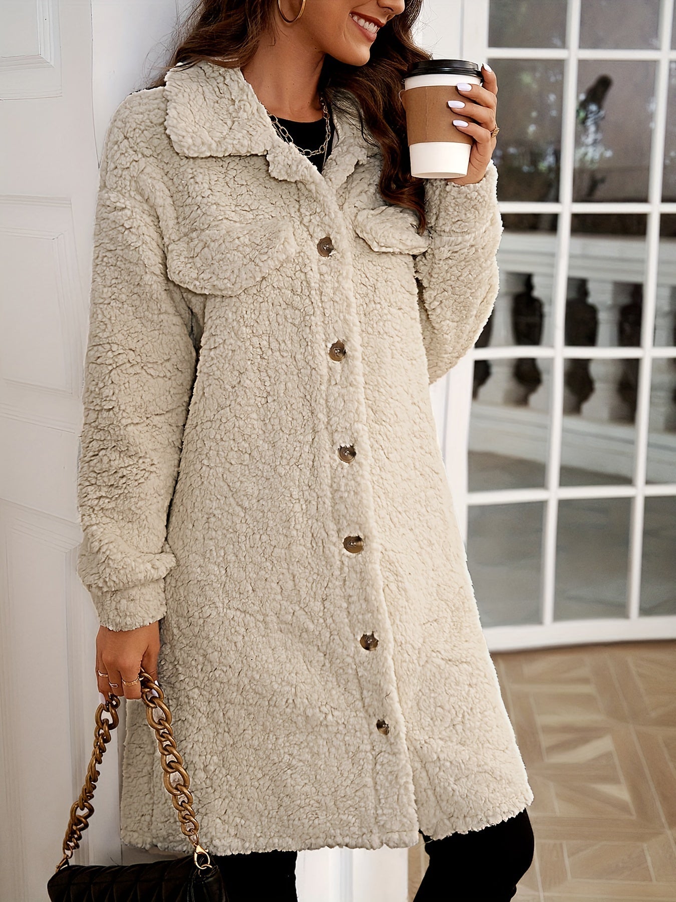 Luna Teddy Jacke – Warm und Stilvoll für Damen im Winter