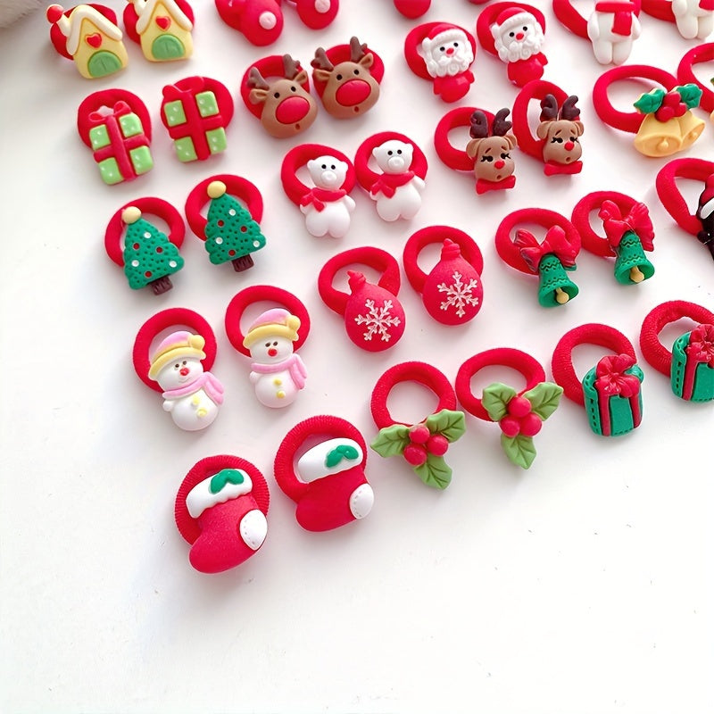 Festliches Weihnachts-Haarband Set für Kinder – 10 Stück für Märchenhafte Stylings